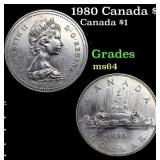 1980 Canada $1 Canada Dollar 1 Grades Choice Unc