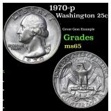 1970-p Washington Quarter 25c Grades GEM Unc