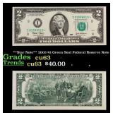 **Star Note** 2003 $2 Green Seal Federal Reserve N