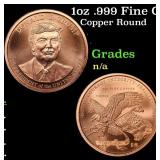 1oz .999 Fine Copper Bullion Round - Donald J. Tru