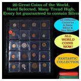 20 Great Coins of the World, hand selected, many t