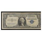 1957A $1 Blue Seal Silver Certificate Grades vf+