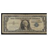 1957A $1 Blue Seal Silver Certificate Grades f+