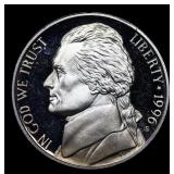 1996-s Proof Jefferson Nickel 5c Grades GEM++ Proo