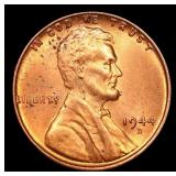 1944-d Lincoln Cent 1c Grades Gem+ Unc RD