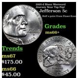 2005-d Bison Jefferson Nickel Westward Journey Nea
