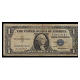 1957 $1 Blue Seal Silver Certificate Grades vf+