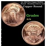 1oz .999 Fine Copper Bullion Round - Standing Libe