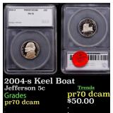 2004-s Keel Boat Proof Jefferson Nickel 5c pr70 dc