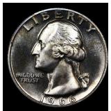 1966 SMS Washington Quarter 25c Grades sp67+