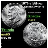1971-s Silver Eisenhower Dollar 1 Grades GEM Unc