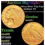 ***Major Highlight*** 1911-p Gold Indian Half Eagl