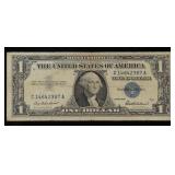 1957 $1 Blue Seal Silver Certificate Grades vf+