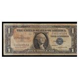 1957A $1 Blue Seal Silver Certificate Grades vf+