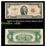 1953C $2 Red Seal United States Note Grades vf++