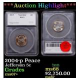 ***Auction Highlight*** 2004-p Peace Jefferson Nic