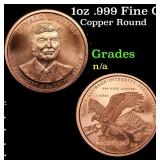 1oz .999 Fine Copper Bullion Round - Donald J. Tru