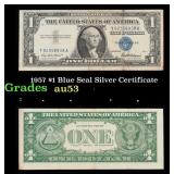 1957 $1 Blue Seal Silver Certificate Grades Select