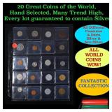 20 Great Coins of the World, hand selected, many t