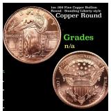 1oz .999 Fine Copper Bullion Round - Standing Libe
