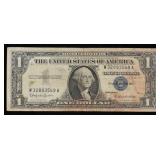 1957B $1 Blue Seal Silver Certificate Grades vf++
