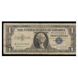 1957B $1 Blue Seal Silver Certificate Grades vf+