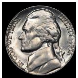 1956-p Jefferson Nickel 5c Grades GEM+ Unc