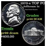 1970-s Proof Jefferson Nickel TOP POP! 5c Graded p