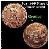 1oz .999 Fine Copper Bullion Round - Memento Mori