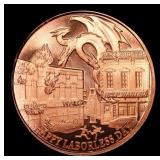 1oz .999 Fine Copper Bullion Round - Happy Laborle