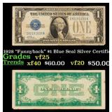 1928 "Funnyback" $1 Blue Seal Silver Certificate G