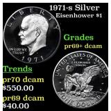 1971-s Silver Proof Eisenhower Dollar 1 Grades GEM