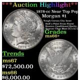 ***Major Highlight*** 1878-cc Morgan Dollar Near T
