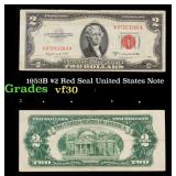 1953B $2 Red Seal United States Note Grades vf++