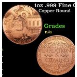 1oz .999 Fine Copper Bullion Round - Happy Laborle