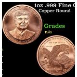 1oz .999 Fine Copper Bullion Round - Donald J. Tru