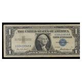 1957 $1 Blue Seal Silver Certificate Grades vf+