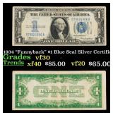 1934 "Funnyback" $1 Blue Seal Silver Certificate G