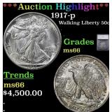 ***Major Highlight*** 1917-p Walking Liberty Half