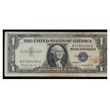 1957B $1 Blue Seal Silver Certificate Grades vf++