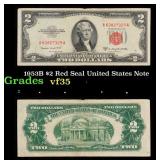 1953B $2 Red Seal United States Note Grades vf++