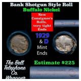 Buffalo Nickel Shotgun Roll in Old Bank Style 