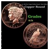 1oz .999 Fine Copper Bullion Round - Peace Dollar