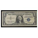 1957 $1 Blue Seal Silver Certificate Grades vf+
