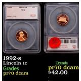 1992-s Proof Lincoln Cent 1c pr70 dcam SEGS