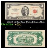 1953B $2 Red Seal United States Note Grades vf++
