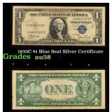 1935C $1 Blue Seal Silver Certificate Grades Choic