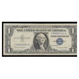 1957B $1 Blue Seal Silver Certificate Grades vf++