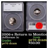 2006-s Return to Monticello Proof Jefferson Nickel