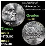 2005-d Bison Jefferson Nickel Westward Journey Nea